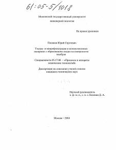 Диссертация по химической технологии на тему «Ультра- и микрофильтрация в половолоконных аппаратах с образованием осадка на поверхности мембран»