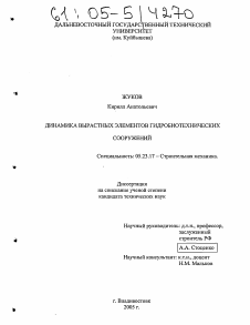 Диссертация по строительству на тему «Динамика вырастных элементов гидробиотехнических сооружений»