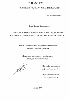 Диссертация по информатике, вычислительной технике и управлению на тему «Имитационное моделирование систем поддержания пластового давления при технологии дискретных закачек»