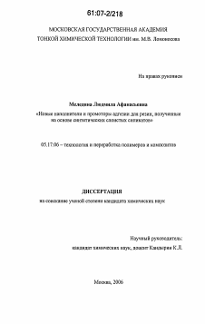 Диссертация по химической технологии на тему «Новые наполнители и промоторы адгезии для резин, полученные на основе синтетических слоистых силикатов»