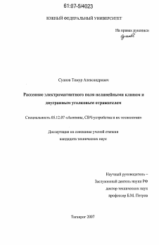 Диссертация по радиотехнике и связи на тему «Рассеяние электромагнитного поля нелинейными клином и двугранным уголковым отражателем»