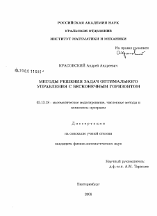 Диссертация по информатике, вычислительной технике и управлению на тему «Методы решения задач оптимального управления с бесконечным горизонтом»