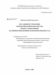 Диссертация по информатике, вычислительной технике и управлению на тему «Ситуационное управление технологической безопасностью процесса измельчения»