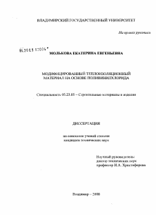 Диссертация по строительству на тему «Модифицированный теплоизоляционный материал на основе поливинилхлорида»