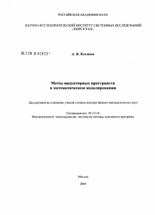 Диссертация по информатике, вычислительной технике и управлению на тему «Метод индукторных пространств в математическом моделировании»