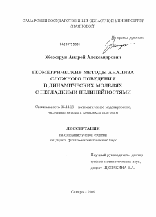 Диссертация по информатике, вычислительной технике и управлению на тему «Геометрические методы анализа сложного поведения в динамических моделях с негладкими нелинейностями»