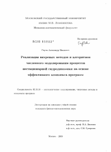 Диссертация по информатике, вычислительной технике и управлению на тему «Реализация вихревых методов и алгоритмов численного моделирования процессов нестационарной гидродинамики на основе эффективного комплекса программ»