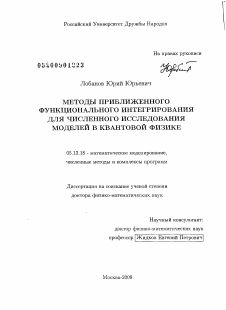 Диссертация по информатике, вычислительной технике и управлению на тему «Методы приближенного функционального интегрирования для численного исследования моделей в квантовой физике»