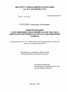 Диссертация по информатике, вычислительной технике и управлению на тему «Аппроксимации, сохраняющие локальный баланс массы и нейтронов деления в расчётах радиационной защиты»