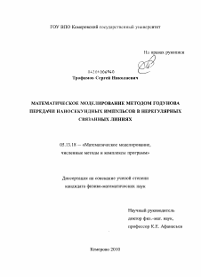 Диссертация по информатике, вычислительной технике и управлению на тему «Математическое моделирование методом Годунова передачи наносекундных импульсов в нерегулярных связанных линиях»