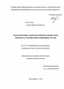 Диссертация по информатике, вычислительной технике и управлению на тему «Моделирование электромагнитных процессов в элементах ускорителей заряженных частиц»