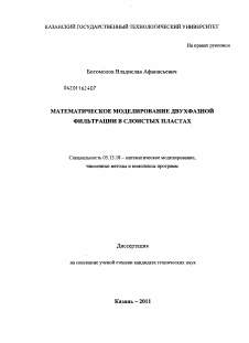 Диссертация по информатике, вычислительной технике и управлению на тему «Математическое моделирование двухфазной фильтрации в слоистых пластах»