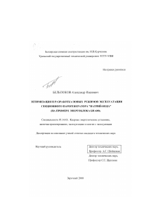 Диссертация по энергетике на тему «Оптимизация и разработка новых режимов эксплуатации секционного парогенератора "натрий-вода"»