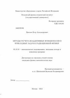 Диссертация по информатике, вычислительной технике и управлению на тему «Методы расчета неаддитивных функционалов в прикладных задачах радиационной физики»