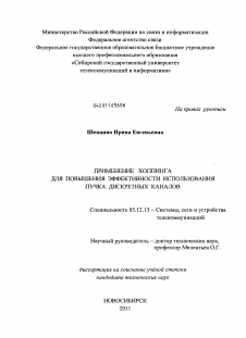 Диссертация по радиотехнике и связи на тему «Применение хоппинга для повышения эффективности использования пучка дискретных каналов»