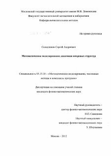 Диссертация по информатике, вычислительной технике и управлению на тему «Математическое моделирование динамики вихревых структур»