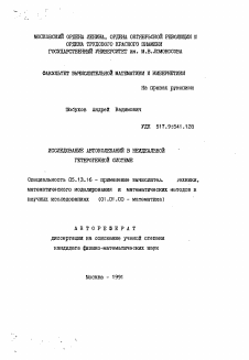 Автореферат по информатике, вычислительной технике и управлению на тему «Исследование автоколебаний в неидеальной гетерогенной системе»