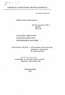 Автореферат по информатике, вычислительной технике и управлению на тему «Имитационное моделирование автоматизированных систем автоматизированных систем инструментального обеспечения»