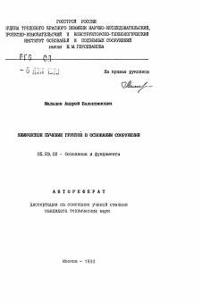 Автореферат по строительству на тему «Химическое пучение грунтов в основании сооружений»