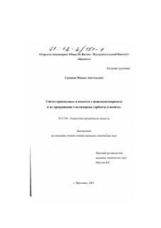 Диссертация по химической технологии на тему «Синтез производных и аналогов глицидилметакрилата и их превращения в полимерные сорбенты и иониты»