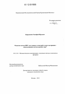 Диссертация по информатике, вычислительной технике и управлению на тему «Развитие метода ВПС для сложных геометрий и задач выгорания с использованием метода средних хорд»