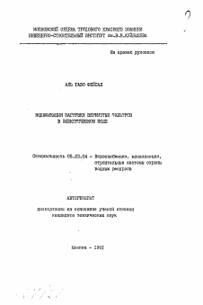 Автореферат по строительству на тему «Модификация загрузки зернистых фильтров в электирическом поле»