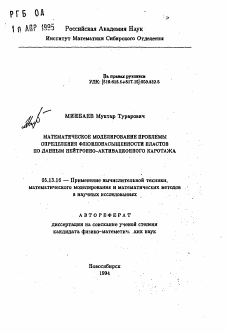 Автореферат по информатике, вычислительной технике и управлению на тему «Математическое моделирование проблемы определения флюидонасыщенности пластов по данным нейтронно-активационного каротажа»