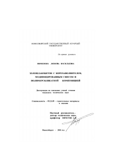 Диссертация по строительству на тему «Золошлакобетон с корозаполнителем, модифицированным гипсом и полимерсиликатной композицией»